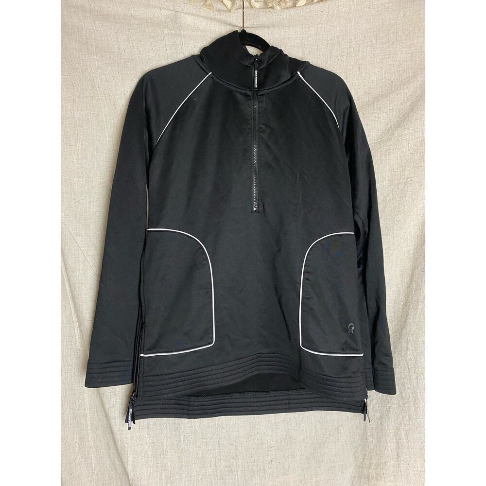 Good American Black Performance Hoodie Sweatshirt Size 0/1